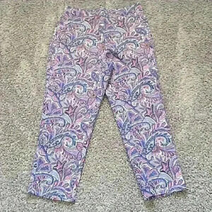 Purple Printed Dress Pant